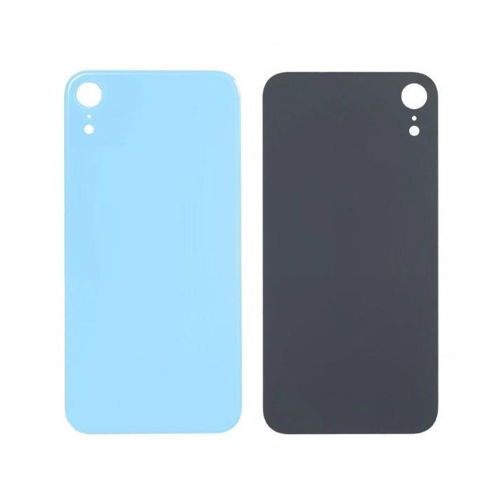 COVER POSTERIORE DI VETRO (BIG HOLE) PER APPLE IPHONE XR 6.1 BLU