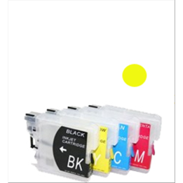 Cartuccia ricaricabile vuota per Brother LC985 LC980 LC1100 giallo