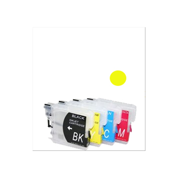 Cartuccia ricaricabile vuota per Brother LC985 LC980 LC1100 giallo