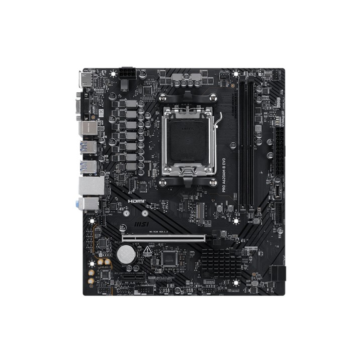 MSI MB AMD A620AM-B EVO,A620A,AM5,2DDR5,1PCI-Ex16,1PCI-Ex1,1M.2,2SATA.