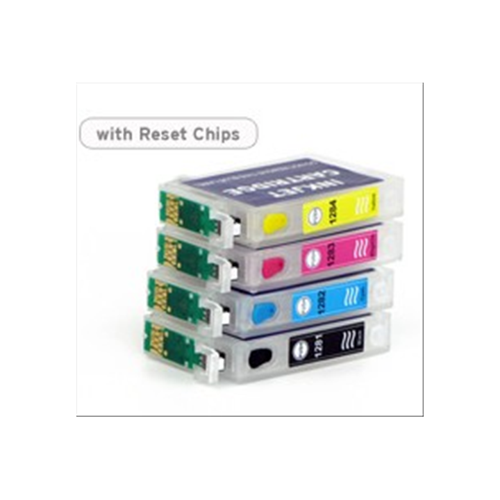 Cartuccia ricaricabile vuota per Epson T1281 nero con chip autoreset