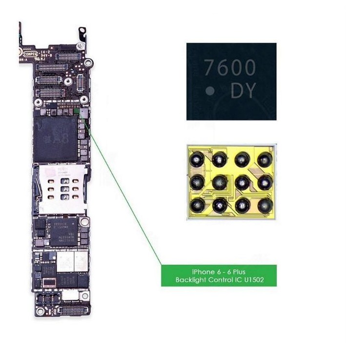 CONTROL RETROILLUMINAZIONE IC U1502 PER APPLE IPHONE 6G 4.7 / IPHONE..