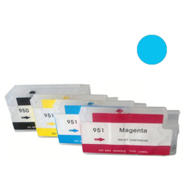 Cartuccia ricaricabile vuota per HP 951 CN050AE ciano con chip autore.