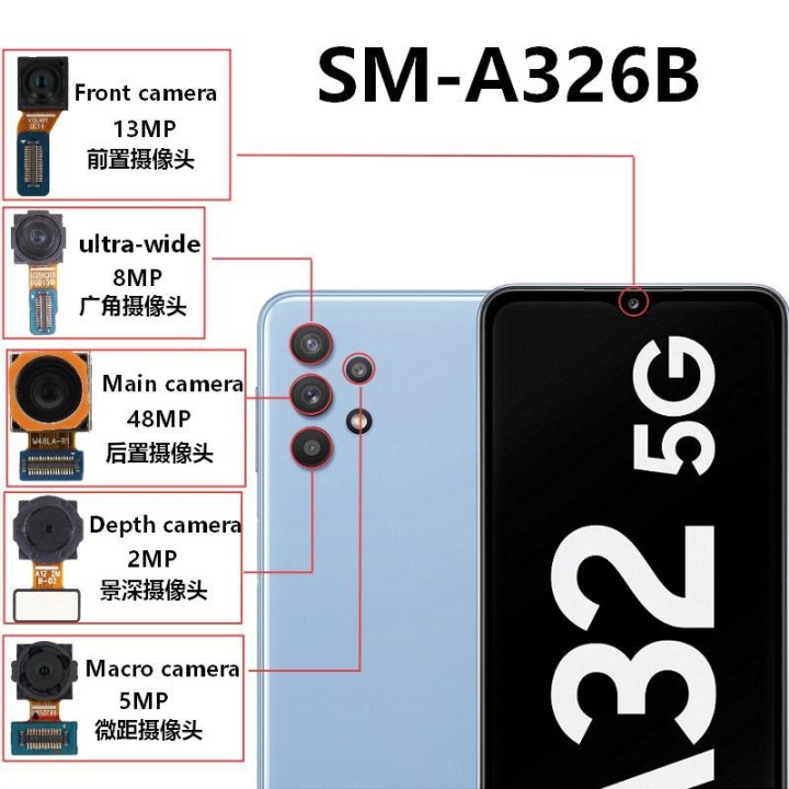 CAMERA PROFONDITA 2MP PER SAMSUNG GALAXY A12 A125F / A127F / A33 5G A.