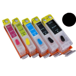 Cartuccia ricaricabile vuota per .Canon PGI-520 nero con chip autores.