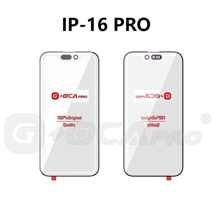 G+ PRO VETRO + OCA PER APPLE IPHONE 16 PRO 6.3 NERO