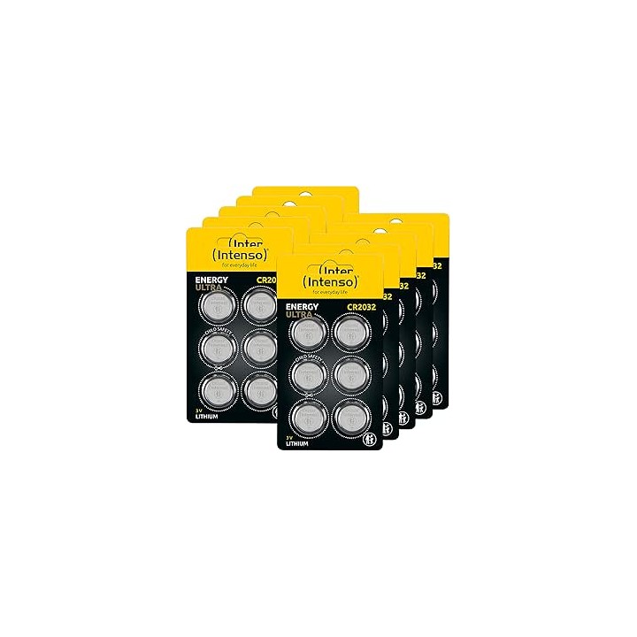 INTENSO BATTERIE CR 2032 PACK 60 PZ (10 x 6pz), SHIPPING FRIENDLY PACKAGING