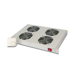 SISTEMA DI VENTILAZIONE CON TERMOSTATO MONTAGGIO FRONTALE IN ARMADI 19 CON 4 VENTOLE