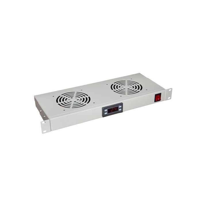 MODULO 2 VENTOLE RAFFREDDAMENTO CON DISPLAY GRIGIO