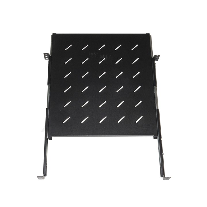 RIPIANO UNIVERSALE PER ARMADIO RACK 19 ALLUNGABILE 720 MM CON 4 AGGANCI NERO