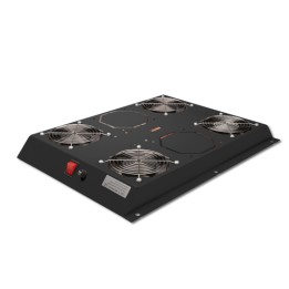 KIT 4 VENTOLE CON TERMOSTATO, 12.8 METRI CUBI CIRCOLAZIONE DARIA COLORE NERO PER ARMADI LINEA SERVER