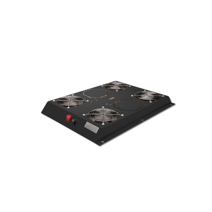 KIT 4 VENTOLE CON TERMOSTATO, 12.8 METRI CUBI CIRCOLAZIONE DARIA COLORE NERO PER ARMADI LINEA SERVER