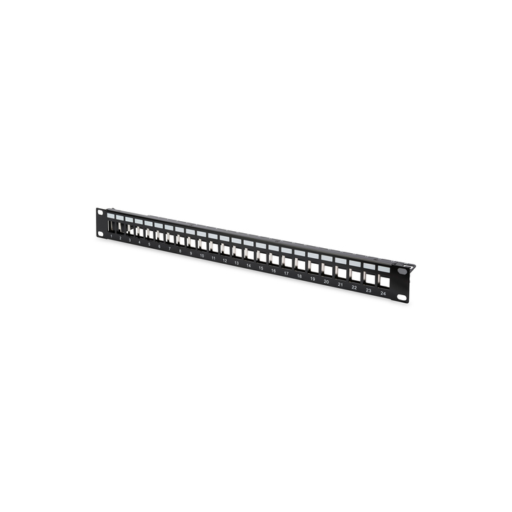 PANNELLO PATCH 19 MODULARE 24 PORTE (VUOTO) 1 HU COLORE NERO RAL 9005
