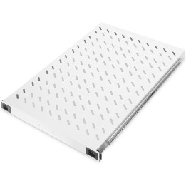 RIPIANO UNIVERSALE PER ARMADIO RACK 19 ALLUNGABILE 720 MM CON 4 AGGANCI GRIGIO