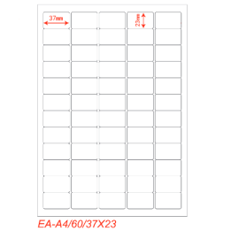 Etichette adesivo formato A4 165g 37*23mm n.60 etichette/foglio (conf.
