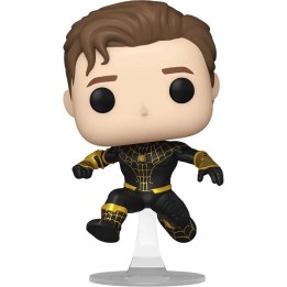 FUNKO POP Marvel: Spider-Man No Way Home - 911 Spider-Man Unmasked (Black & Gold Suit) (Exclusive, possibile allocazione) 9 cm