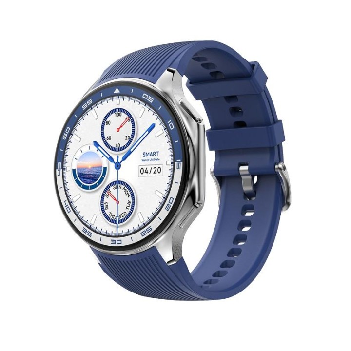 OROLOGIO INTELLIGENTE + CARICATORE MAGNETICO PER WATCH X ROUND ARGENTO