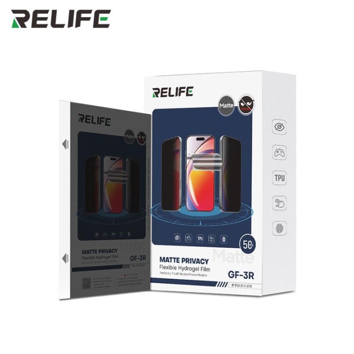 RELIFE GF-3R MATTE FILM PRIVACY DI IDROGEL 50PCS (HD 0.1MM) 7.0 inch UNIVERSALE PER SUNSHINE SS-890C / Y22 ULTRA INTELLIGENT CUT