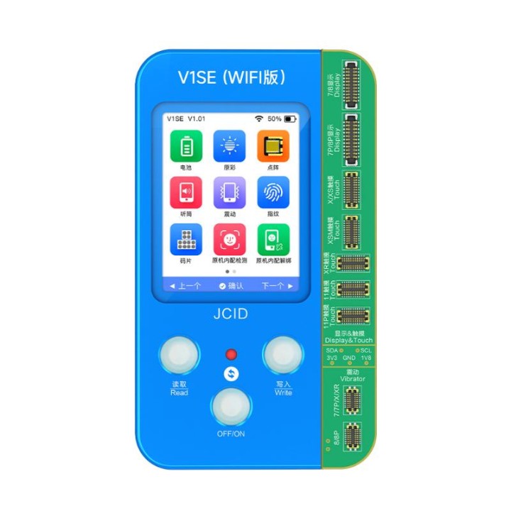 JCID V1SE (WIFI VERSIONE) STRUMENTO PER RIPARAZIONE VIBRATORE SENSORE LUCE COLORE PER APPLE IPHONE 7G - X / 11 / 11 PRO / 11 PRO