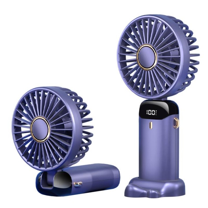 N15 VENTAGLIO DA PALMARE CON DISPLAY DIGITALE (TYPE-C) VIOLA