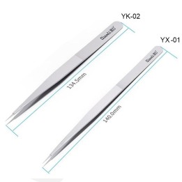 QIANLI INEEZY YK-02 PINZETTE ISPESSITE EXTRA AFFILATE IN ACCIAIO INOSSIDABILE PINZETTE APPUNTITE 0.1mm HPC40