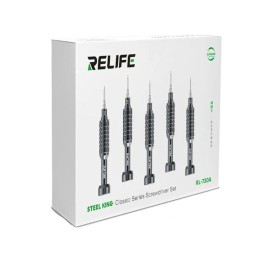 RELIFE RL-730A SET DI CACCIAVITI IN ACCIAIO CANNON KING SERIE CLASSIC (0.8MM PENTALOBO / 1.5MM PHILLIPS / 0.6MM TRI POINT / 2.5M