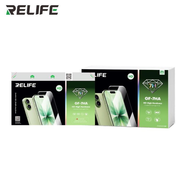 RELIFE GF-7HA MEMBRANA RIGIDA IN IDROGEL AD ALTA DEFINIZIONE ANTIDEFLAGRANTE 25PCS 7.0 INCH UNIVERSALE PER SUNSHINE C4 PRO / C4