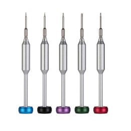 MR YANG MY-5001 5 IN 1 ACCIAIO 2D SET DI CACCIAVITI (0.8MM PENTALOBO / 1.2MM PHILLIPS / 0.6MM TRI POINT / 2.5MM PINHEAD / T2 TOX
