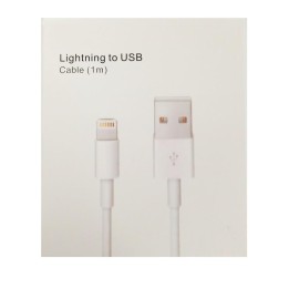 CAVO DI DATI LIGHTNING CON CONFEZIONE 1M PER IPHONE 5G / 5C / 5S / 6G / 6P / 6S / 6SP / 7G / 7P / 8G / 8P / X / XS / XR / XS MAS