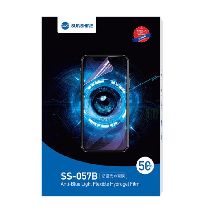 SUNSHINE SS-057B ANTI LUCE BLU FILM FLESSIBILE DI IDROGEL 50PCS 7.0 inch UNIVERSALE PER SUNSHINE SS-890C INTELLIGENT CUTTING MAC