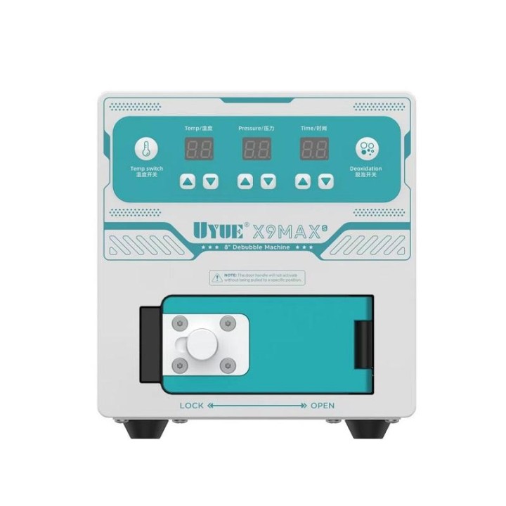 UYUE X9MAX-S MACCHINA ANTISCHIUMA CON SCHERMO LCD DA 8 INCH MACCHINA ANTISCHIUMA INTEGRATA POMPA DEL VUOTO INCORPORATA