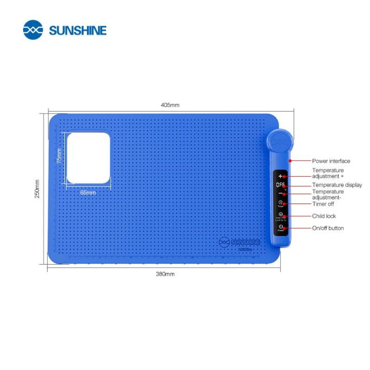 SUNSHINE LS3 PLUS LCD DISPOSITIVO DI RIMOZIONE DELLO SCHERMO RISCALDAMENTO RAPIDO CONTROLLO PRECISO DELLA TEMPERATURA (40~120°C)