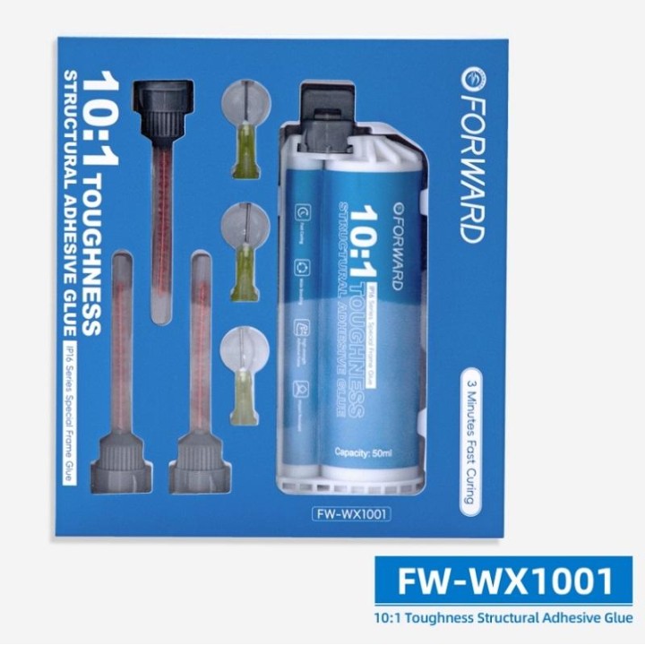 FORWARD FW-WX1001 10:1 COLLA ADESIVA STRUTTURALE RESISTENTE PER IPHONE SERIE / ANDROID SERIE COLLA SPECIALE PER TELAI 50ML