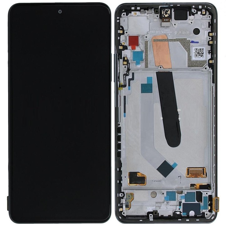 TOUCHSCREEN + DISPLAY LCD DISPLAY COMPLETO + FRAME PER XIAOMI POCO F3 (M2012K11AG) NERO ORIGINALE (SERVICE PACK) (5600030K1100/5