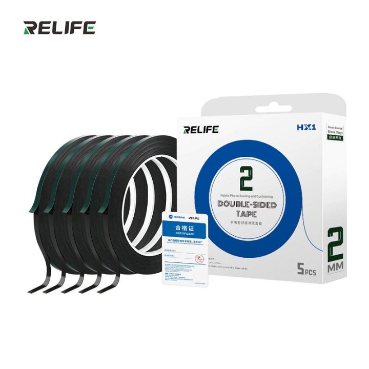 RELIFE HX1 NASTRO BIADESIVO PER SIGILLATURA E AMMORTIZZAZIONE DI TELEFONI CELLULARI 2MM PER RISOLVE PROBLEMI QUALI IL SOLLEVAMEN