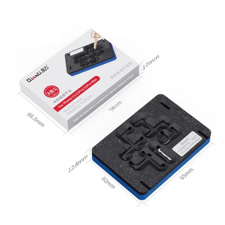 QIANLI PIATTAFORMA REBALLING TELAIO MEDIO PER APPLE IPHONE 11 / IPHONE 11 PRO / IPHONE 11 PRO MAX