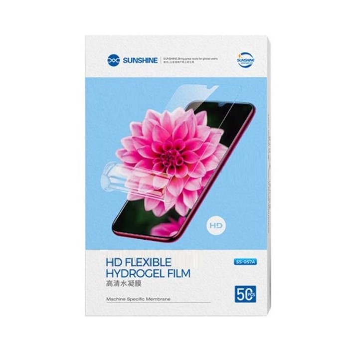 SUNSHINE SS-057A FILM FLESSIBILE DI IDROGEL 50PCS (HD 0.1MM) 7.0 inch UNIVERSALE PER SUNSHINE SS-890C INTELLIGENT CUTTING MACCHI