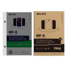 RELIFE GF-3 FILM IDROGEL FLESSIBILE OPACO PRIVACY 50PCS (HD 0.1MM) 7.0 inch UNIVERSALE PER SUNSHINE SS-890C / Y22 ULTRA INTELLIG