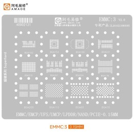 AMAOE EMMC:3 STAMPO METALLICO DEGLI IC PER EMMC / EMCP / UFS / UMCP / LPDDR / NAND / PCIE 0.15MM