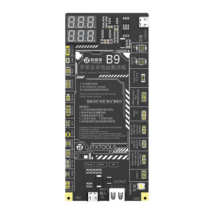 JTX TOOLS B9 PIATTAFORMA PER ATTIVAZIONE BATTERIA IPHONE 6-17 PRO MAX / SAMSUNG / HUAWEI / OPPO / VIVO / XIAOMI