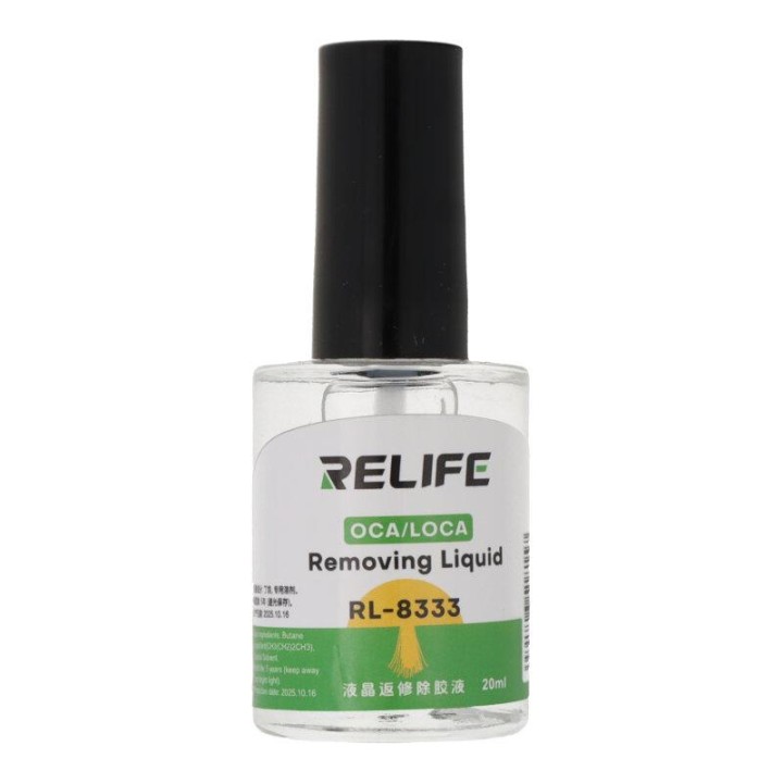 RELIFE RL-8333 LCD REPAIR GLUE REMOVAL LIQUID FOR OCA / LOCA REMOVAL SOLUTION 20ML (ONLY SHIP WITH UPS STANDARD)