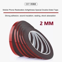 AMAOE DST-030 NASTRO BIADESIVO NERO 2MM / 10M PER RIPARAZIONE CELLULARI