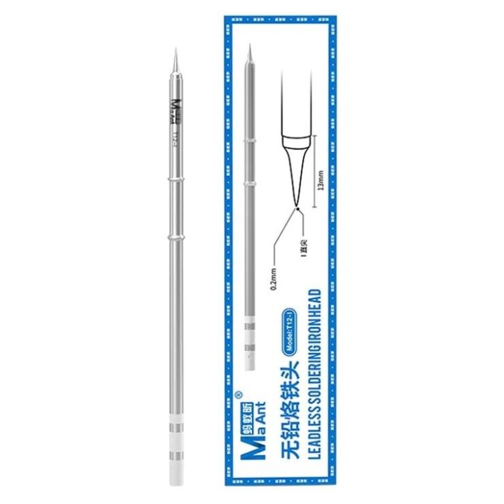 PUNTA DI FERRO (SENZA PIOMBO) MAANT T12-I PER STAZIONE DI SALDATORE MAANT T12 / SH72 COMPATIBILE CON IL 95% DELLE SERIE T12 PRES