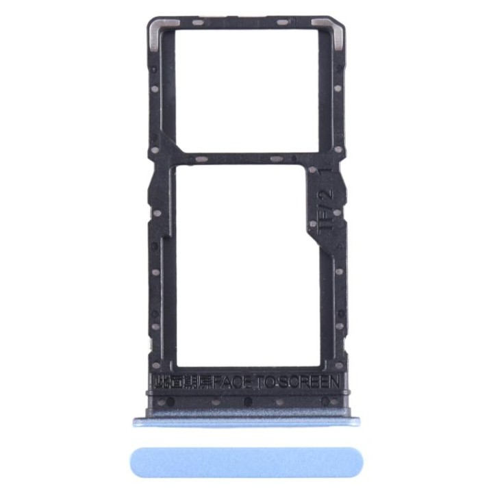 DUAL SIM TRAY PER XIAOMI REDMI 12 (23053RN02A 23053RN02Y 23053RN02I) / REDMI 12 5G (23076RN4BI 23076RN8DY) BLU