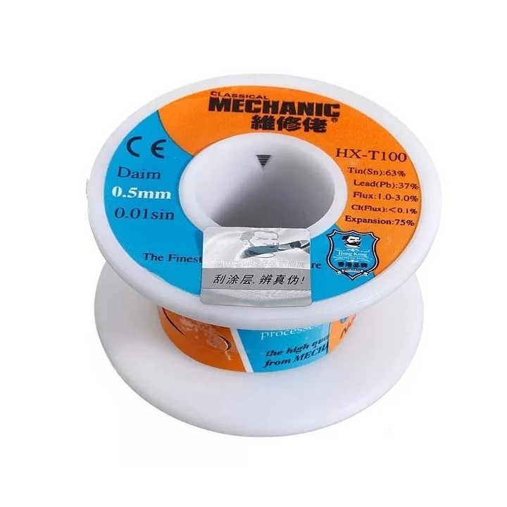 FILO PER SALDAZIONE MECHANIC HX-T100 0.5mm 50g