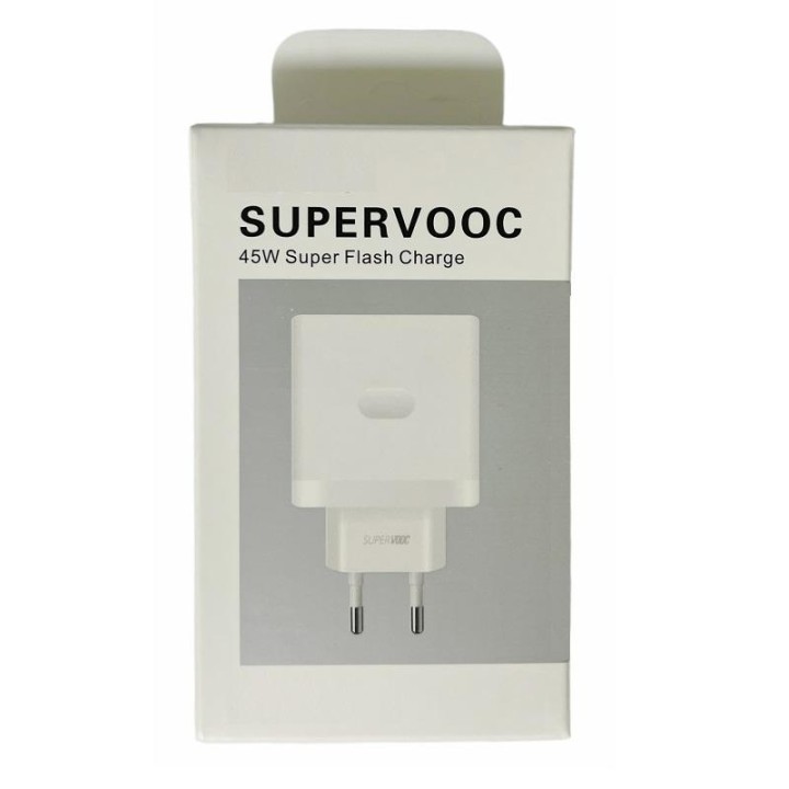 OPPO VCB4JAEH 45W CARICABATTERIE SUPER FLASH CON CONFEZIONE MATERIALE ORIGINALE