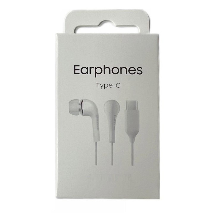 AURICOLARI ORIGINALE TYPE-C EHS64AVFWE PER SAMSUNG GALAXY A8s / A9 PRO (2019) BIANCO