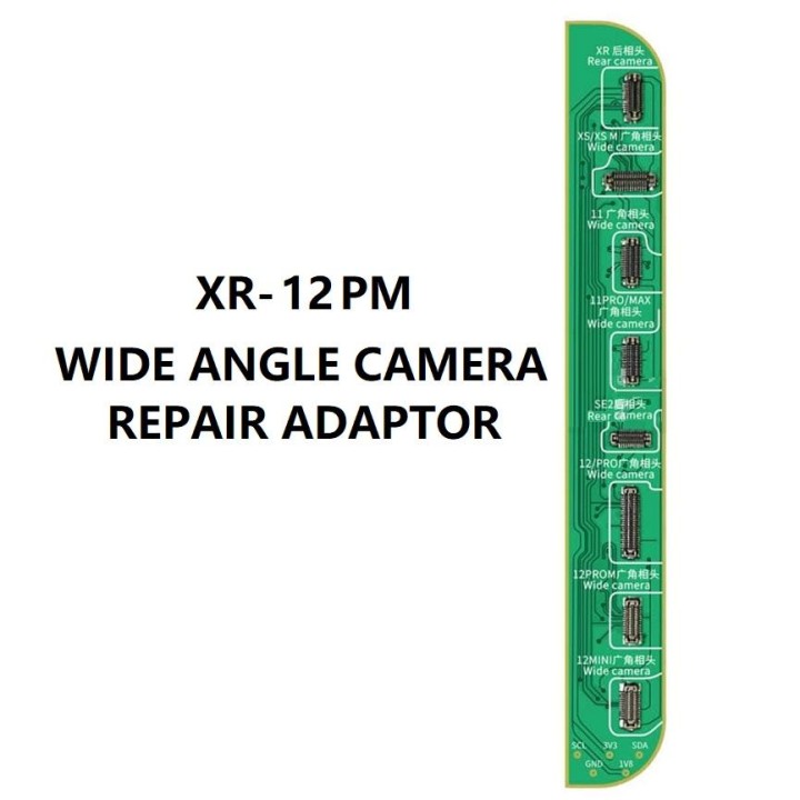 JCID V1SE V1S PRO XR-12PM ADATTATORE PER RIPARAZIONE FOTOCAMERA GRANDANGOLARE PER IPHONE XR / XS / XS MAX / 11 / 11 PRO / 11 PRO