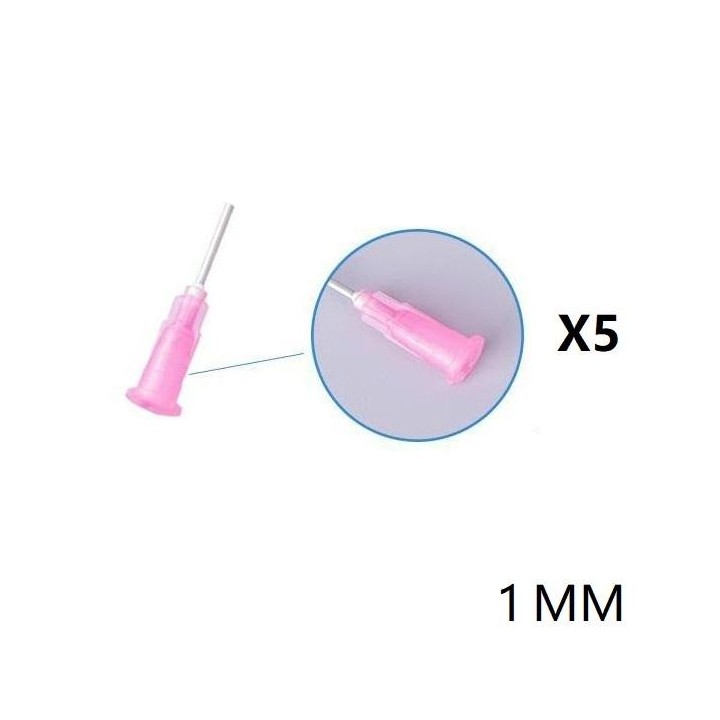 SET 5 AGO DI INIEZIONE PER COLLA ETC 1MM