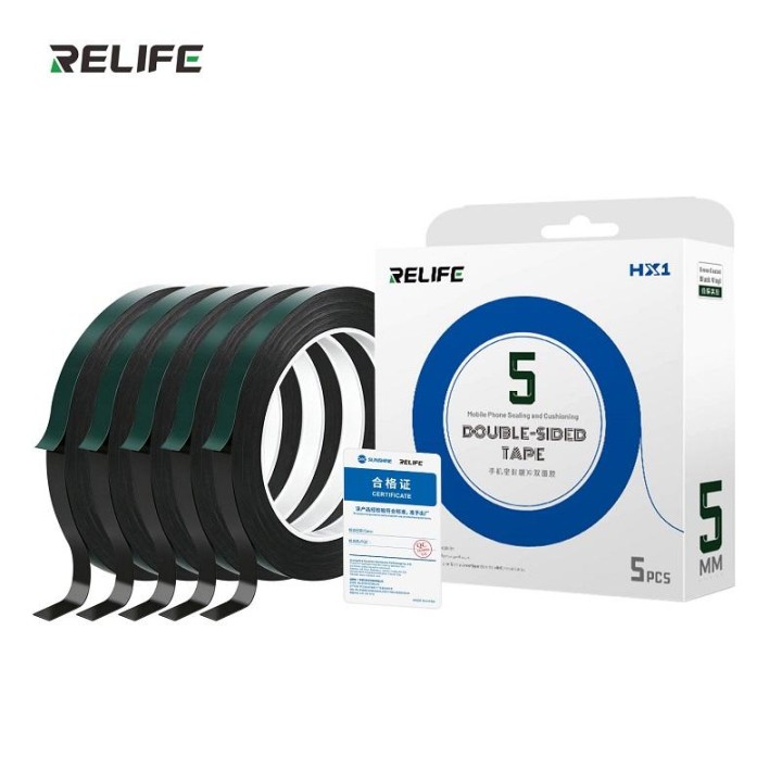 RELIFE HX1 NASTRO BIADESIVO PER SIGILLATURA E AMMORTIZZAZIONE DI TELEFONI CELLULARI 5MM PER RISOLVE PROBLEMI QUALI IL SOLLEVAMEN